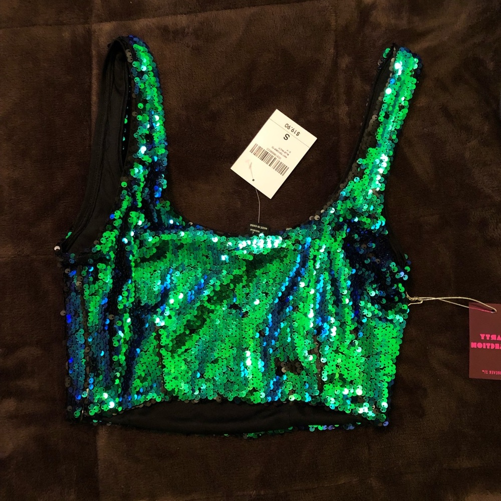 Sequin Crop Top